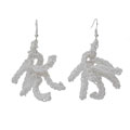 White Coralla earrings