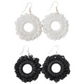 Black and white “PVC Round” earrings