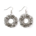 “Steel Round” earrings